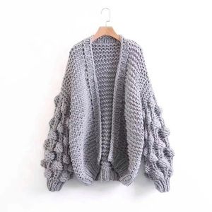 NEW Wish Oversized Bubble Sleeve Cardigan Sweater